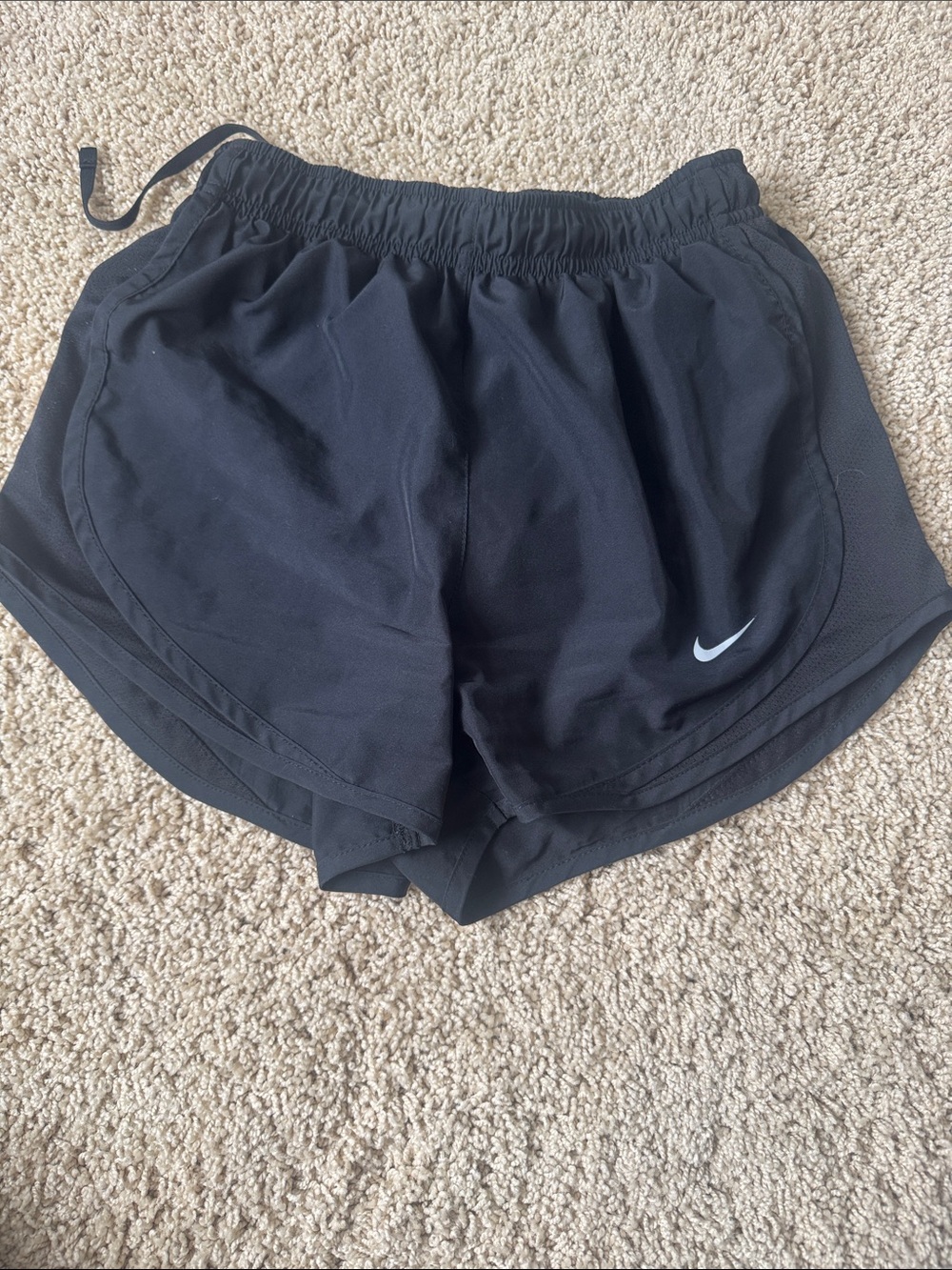 Nike Black Women's Athletic Running Shorts with Swoosh